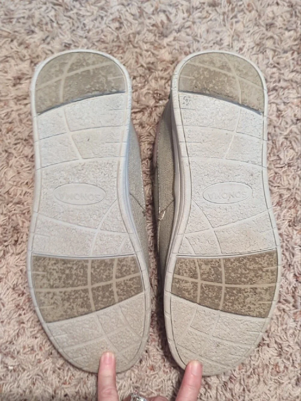 Sonoma Men’s Canvas Boat Shoes in Taupe and Brown
